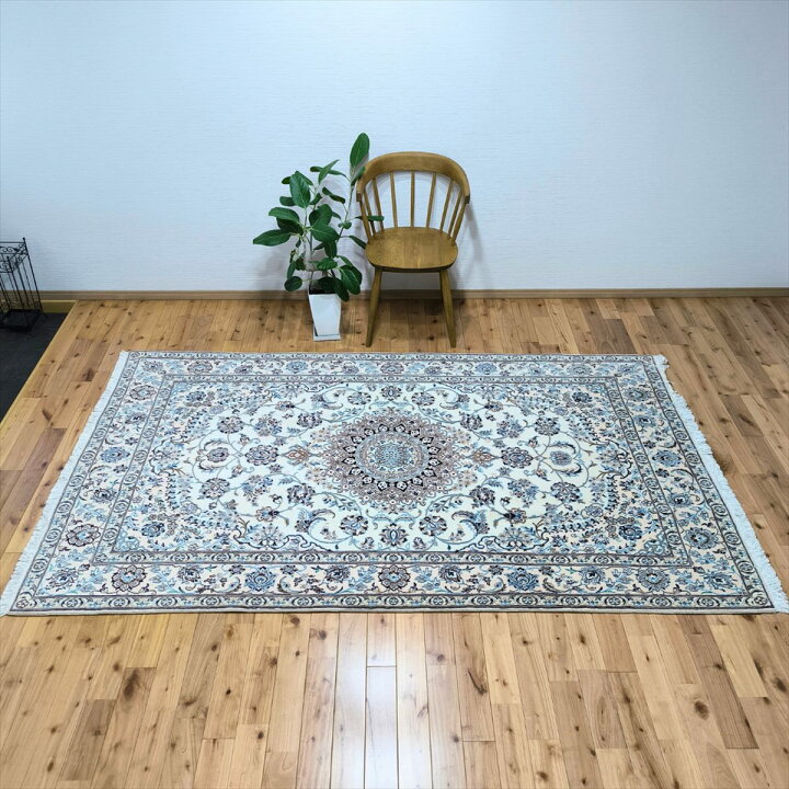 楽天市場】ペルシャ絨毯 【本物イラン産】 ナイン産 マット アイボリー 
