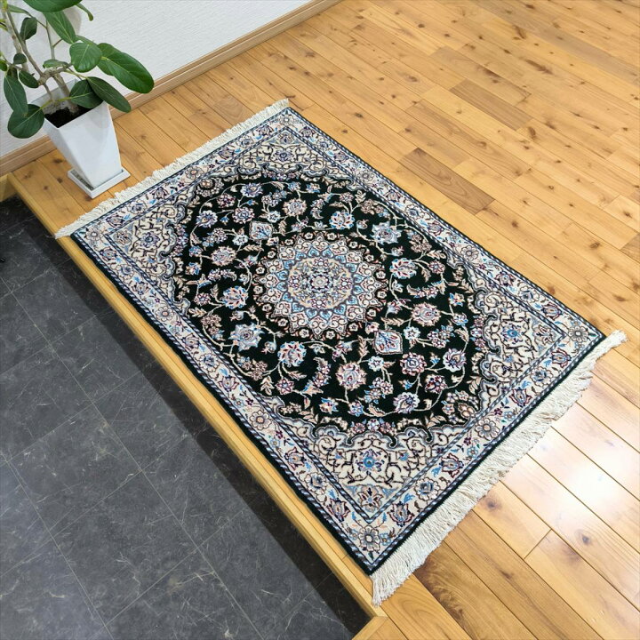 楽天市場】ペルシャ絨毯 【本物イラン産】 ナイン産 マット グリーン  