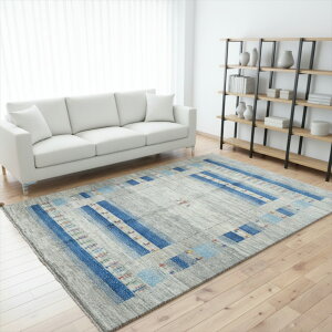 yV Mbx {CY E[100% VRf ؐ O~ O Gabbeh ԂS Vq rO I[V[Y 2 247×170cmO[ u[ i` RJ6749