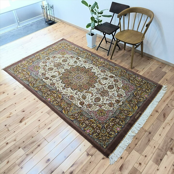 楽天市場】ペルシャ絨毯 【本物イラン産】 クム産 シャーイエステ工房  