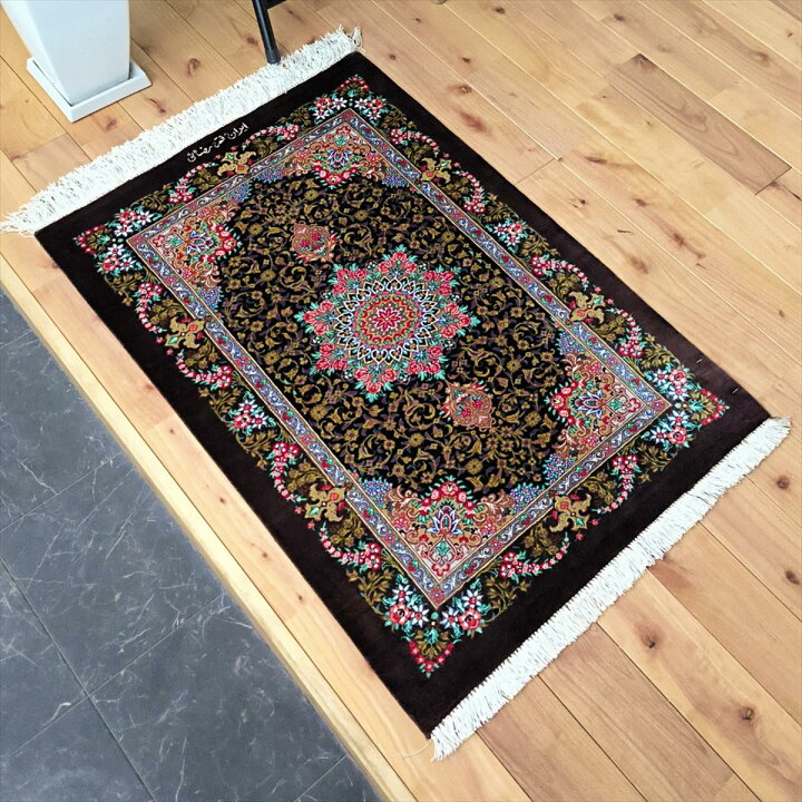 楽天市場】ペルシャ絨毯 【本物イラン産】 クム シルク レザイ工房 