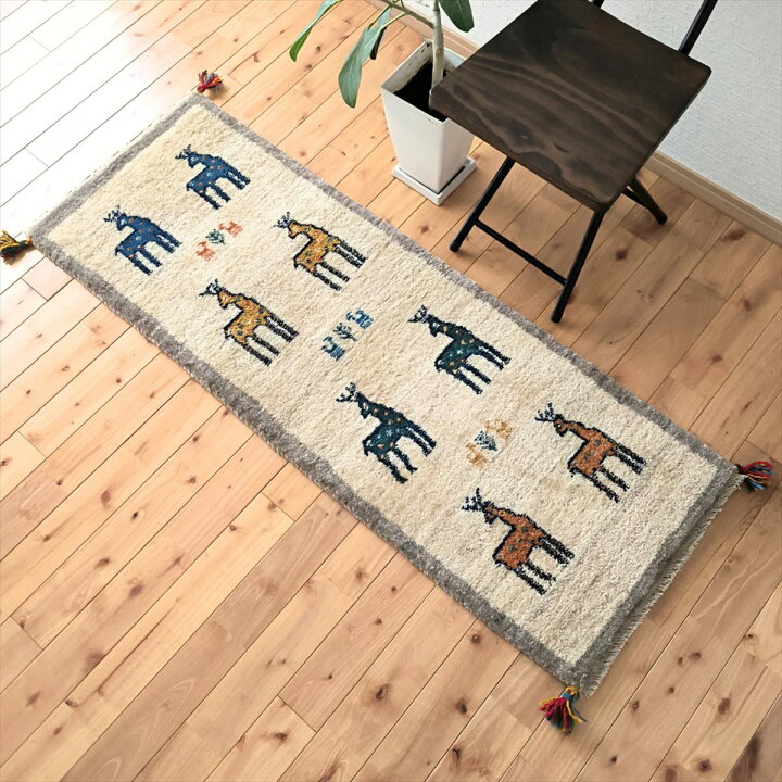 楽天市場】ペルシャ ギャッベ ギャベ 本場イラン産 ギャベ 玄関マット  