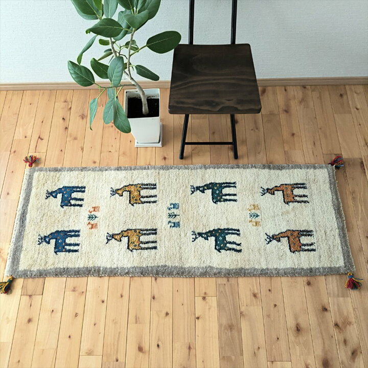 楽天市場】ペルシャ ギャッベ ギャベ 本場イラン産 ギャベ 玄関マット  