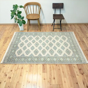 パキスタン絨毯 シルクタッチ ラグ 182x128cm 軽くて畳める手織りラグ ベージュ 肌色 ライトブラウン 手織り 絨毯 カーペット ソファー前 リビング かわいい おしゃれ 高級感 エレガント