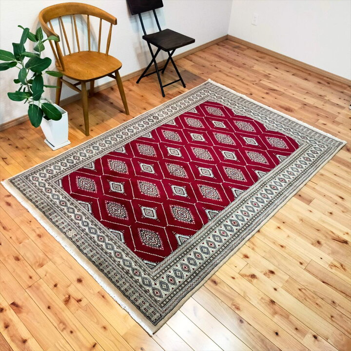 楽天市場】パキスタン絨毯 ハイクオリティ 205x137cm リビング 寝室 