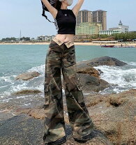 楽天市場】迷彩柄 ブーツカット カーゴパンツの通販