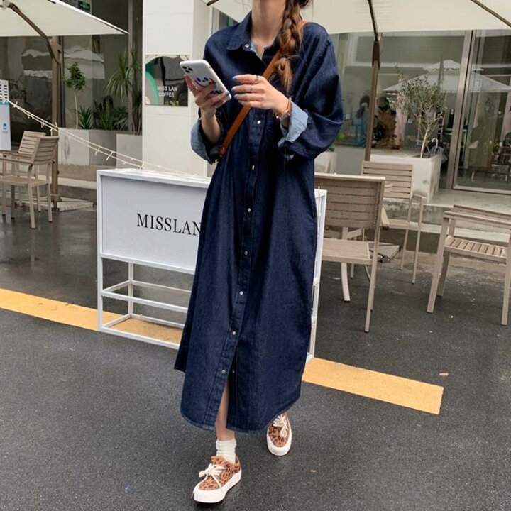 デニムロングシャツ | レディースファッション通販 - DHOLIC Voyage デニムロングシャツ