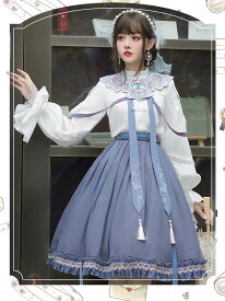 スカート ボトムス ミディアム丈 ポリエステル繊維 上下セット かわいい おしゃれ ロリータ レトロ こなれ感 ラブリー キュート ガーリー 個性的 モダン 主役級 存在感 とろみ感 ヨーロピアン 原宿 ドール ニッチ 高級感 コンサート 鑑賞会 1代 2 韓国 オルチャン