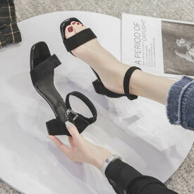 サンダル レディース シューズ 靴 ミドル 太ヒール アンクルストラップ チャンキー ヌーディ 歩きやすい メタルバックル きれいめ シンプル カジュアル 大人 かっこいい 女っぽ 履き 大人可愛い 韓国 オルチャン 個性的 デザイン おしゃれ