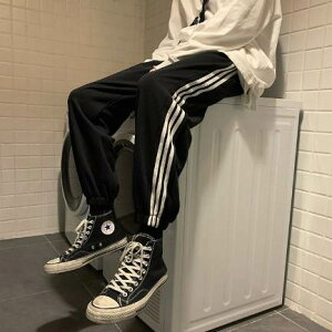 ボトムス スウェット ジャージ ジョガーパンツ アンクル丈 カジュアル おしゃれ お洒落 かっこいい こなれ感 ラフ スポーティー 柄 秋 冬 10代 20代 30代 メンズ 男性用 学生 通学 お出かけ 休