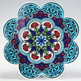 トルコ｜トルコタイル｜トルコ陶器｜トルコ雑貨｜鍋敷き｜なべしき｜鍋しき｜鍋布き｜トリベット　Trivet｜花型タイル【大】13