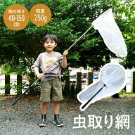 【マラソンP3倍】虫取り網 虫 網 伸縮式 折りたたみ 65-150cm 軽量 250g 魚取り網 タモ網 3段伸縮 水陸両…