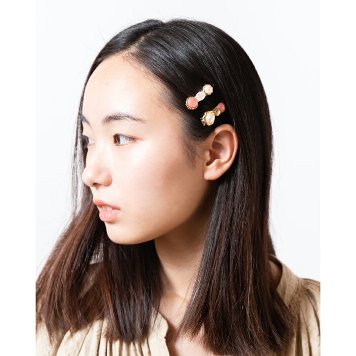 楽天市場 ヘアクリップ クリップ ヘアピン ミニ 小さめ おしゃれ 前髪 かわいい 上品 人気 ストーン パール ホワイト ピンク 送料無料 Origami
