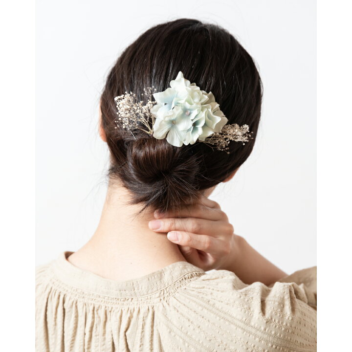 楽天市場 コーム かんざし ｕピン 髪飾り ヘアアクセサリー アクセサリー おすすめ アレンジ かわいい 花 造花 パール 結婚式 お呼ばれ セット アイボリー ピンク ブルー 送料無料 Origami