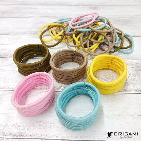 ヘアゴム リングゴム リング ゴム 太 50本 カラー 5色ミックス ヘップリング 髪留め 髪止め シンプル 跡がつかない 手芸 ハンドメイド 大人 子供 特許 直径約50mm 太さ約4mm