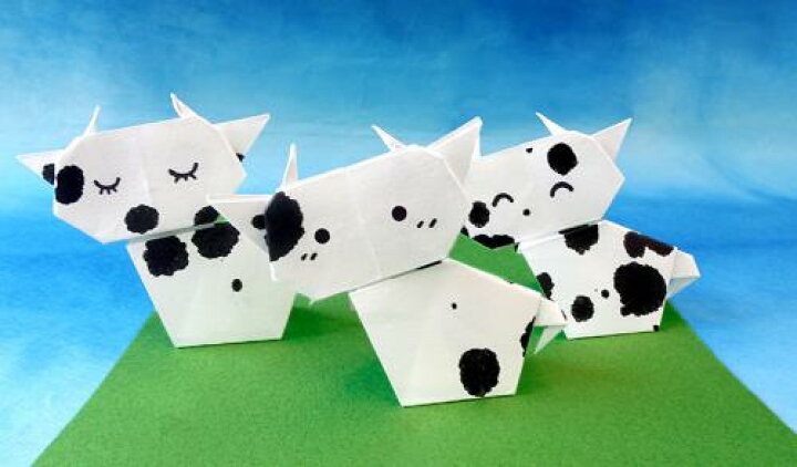 楽天市場 かわいいうし おりがみセット 干支 十二支 牛 お茶の水おりがみ会館