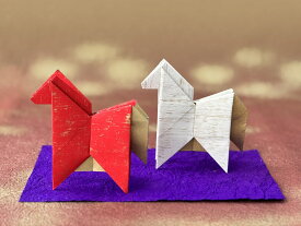 迎春　紅白　午　 おりがみセット　干支　十二支　（うま・馬）