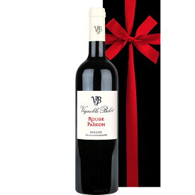 赤ワイン 翌日配送 ワイン 赤 プレゼント フランス産 1本 750ml 化粧箱入り＆リボン付き 辛口 シラー メルロー グルナッッシュ ラングドック・ルーション ルージュ・パッション 赤 還暦祝い ワインギフト ワインセット 内祝い お返し 誕生日