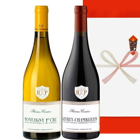 高級 紅白ワイン ギフト 2本 フランス ブルゴーニュ 「ジュヴレ・シャンベルタン」 「モンタニー・プルミエ・クリュ」 2018年 2017年 辛口 750ml お酒 赤ワイン 白ワイン 誕生日 内祝い お返し 贈答 ワインセット 退職祝い