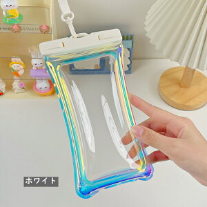 防水ケース スマホ iphone15 IPX8防水 7.3インチ以下全機種対応 Face ID認証対応 カバー ケース ネックストラップ付き 水中撮影 お風呂 海水浴 水泳 夏 大きめ 浮力2倍 iPhone アイフォン Android アンド