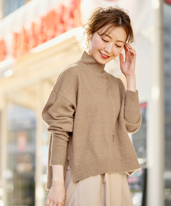 楽天市場 ニット ネックレス 付き プルオーバー 千葉由佳 And Cherim 全3色 Anc412 0062 2 Joint Space 楽天市場店