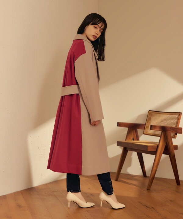 楽天市場】Winter-SALE メルトン バイカラー チェスターコート  
