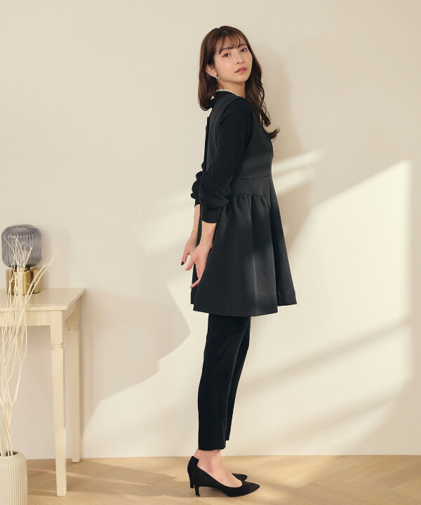 CLEARANCE-SALE 前後2way ペプラム ジレワンピース lieulien×Miki Ozaki 全3色|lul211-0002【1】 Joint Space シーエムエル ベリエッラ Veriella ワンピース N12 M ネイビーサイズ T100271 CML メーカー直送 代引 北海道 沖縄 離島不可