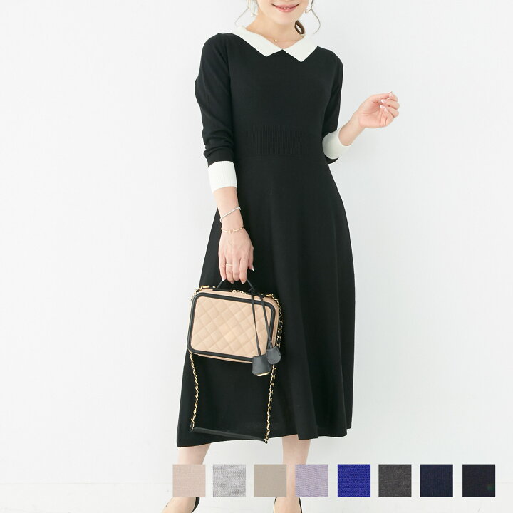 楽天市場】Winter-SALE ニットワンピース レディース 長袖 フレア  