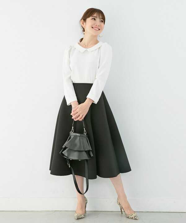 楽天市場】ボンディング フレアスカート レディース ミモレ丈 春 秋 冬  