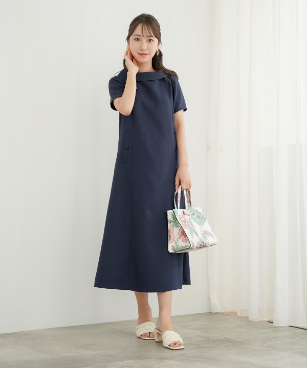 楽天市場】ロールカラー Aライン ワンピース lieulien×Chika 全3色  