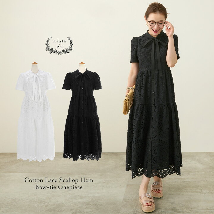 楽天市場】手洗い可 レース ワンピース 半袖 白黒 レディース 白い  