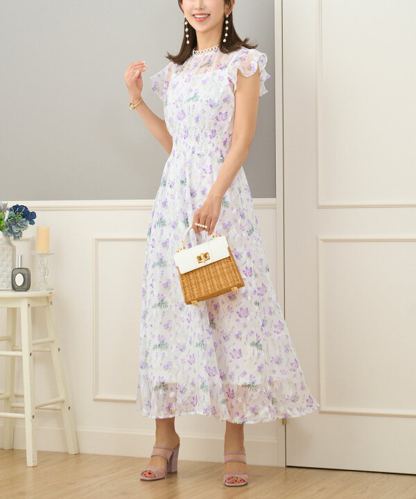 楽天市場】ワンピース 花柄 春 夏 秋 白 ピンク レディース 服 