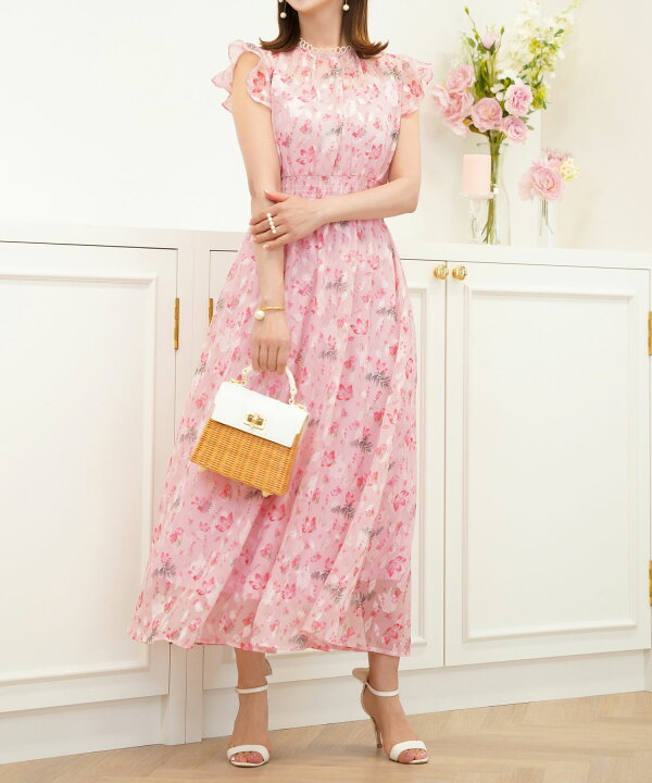 楽天市場】ワンピース 花柄 春 夏 秋 白 ピンク レディース 服 
