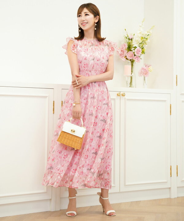楽天市場】ワンピース 花柄 春 夏 秋 白 ピンク レディース 服  
