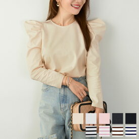 新色追加 手洗い可 トップス レディース オフィス かわいい 大人 きれいめ 白黒 ボーダー おすすめ 人気 ジョイントスペース 猫耳風スリーブ カットソー 8分袖 Liala×PG 全9色｜lpg531-2007【18】