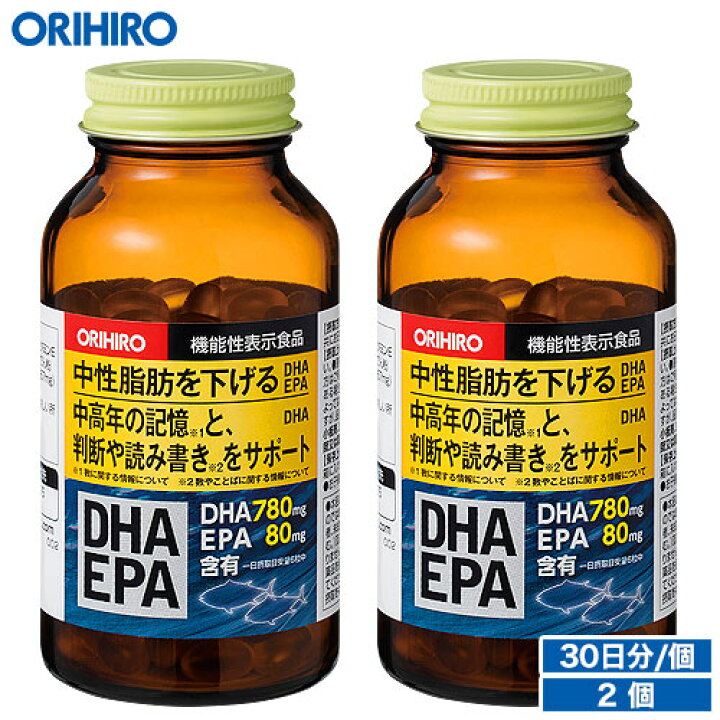楽天市場】送料無料 1個あたり2,490円 オリヒロ DHA EPA 180粒 
