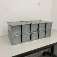 【中古】 A08872 食パン型 穴明(フタ付) 2斤型 10個入り W267 x D133 x H125 mm/1個当り　【業務用】【厨…