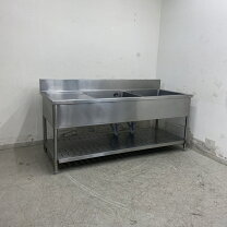 楽天市場】中古 業務用 二槽シンク（素材（キッチン用品）ステンレス 