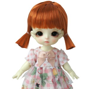 ドール用ウィッグ 人形 BJD 髪 可愛い ミディアム セミロング 女の子 ぱっつん前髪 1/8 1/6 1/4 1/3 4サイズ ツインテール ストレートヘア 高温ウィッグ 耐熱 アクセサリー 全7色(ウィッグのみ)