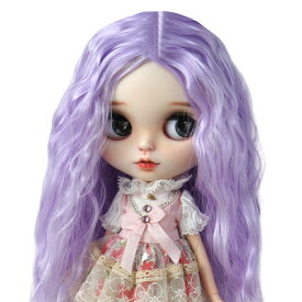 ドール用ウィッグ カール ロング ふわふわ 人形 BJD 髪 五文刈り カーリーヘア 巻き髪 女の子 1/12 1/8 1/6 1/4 1/3 人形用ウィッグ 高温ウィッグ 耐熱 アクセサリー 全8色 (ウィッグのみ)