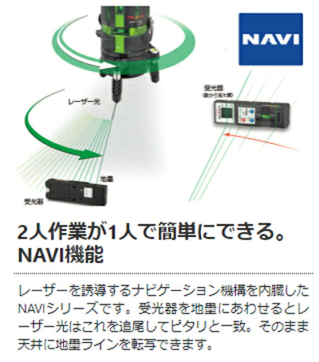 楽天市場】タジマ ブルーグリーンレーザー墨出し器 ZEROBLSN-KJC (受光 