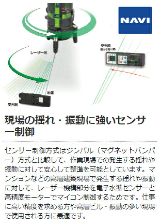 楽天市場】タジマ ブルーグリーンレーザー墨出し器 ZEROBLS-KJC (本体 