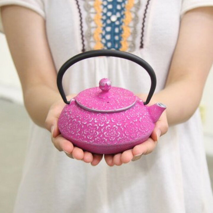 楽天市場】南部鉄器 急須 ピンク×シルバー 桜 0.3L / カラー 