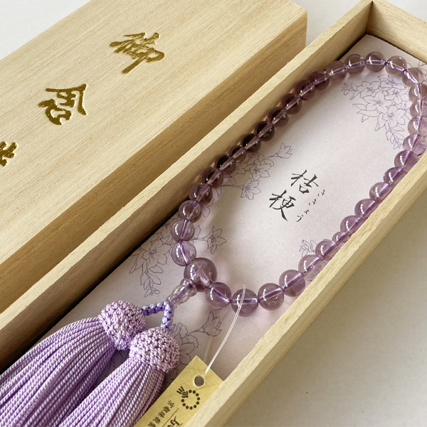 楽天市場】数珠 念珠 『 桔梗 』 / 女性用 ローズアメジスト 紫 