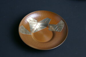 手作り銅器 茶托玉露宣徳葉文(5枚組) 茶器