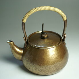 急須◆ 銅 手づくり 生地色 丸形 茶器