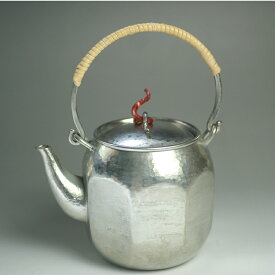急須◆ 銅 手づくり 錫被 吊付 八角形 (茶こし） 茶器
