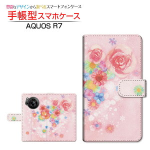 AQUOS R7 [SH-52C]�A�N�I�X �A�[���Z�u��docomo SoftBank�蒠�^ �J�������Ή� �X�}�z�J�o�[ �_�C�A���[�^ �u�b�N�^Flower sound