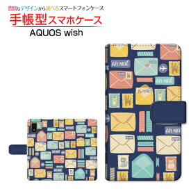AQUOS wishアクオス ウィッシュau SoftBank UQ mobile手帳型 カメラ穴対応 スマホカバー ダイアリー型 ブック型Air mail(animal)