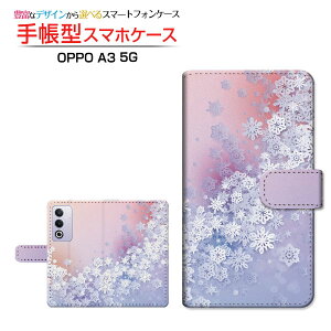OPPO A3 5G�I�b�| �G�[�X���[ �t�@�C�u�W�[�y�V���o�C�� Y!mobile iijmio�蒠�^ �J�������Ή� �X�}�z�J�o�[ �N���A�P�[�X�t �u�b�N�^Snow Crystal